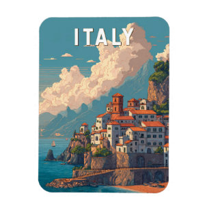 Imán Ilustración de Italia Arte de Viaje Vintage