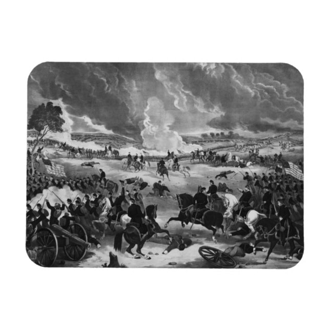 Imán Ilustracion de la batalla de Gettysburg (Horizontal)