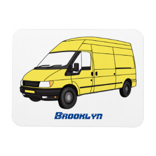 Imán Ilustracion de la camioneta de entrega