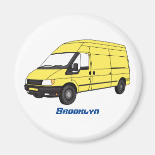 Imán Ilustracion de la camioneta de entrega