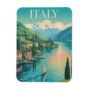 Imán Ilustración de la costa de Amalfi en Italia Arte d