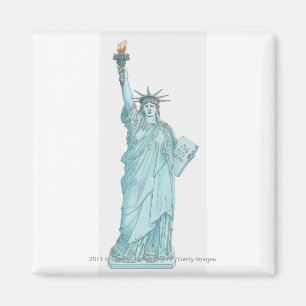 Imán Ilustracion de la estatua de la libertad