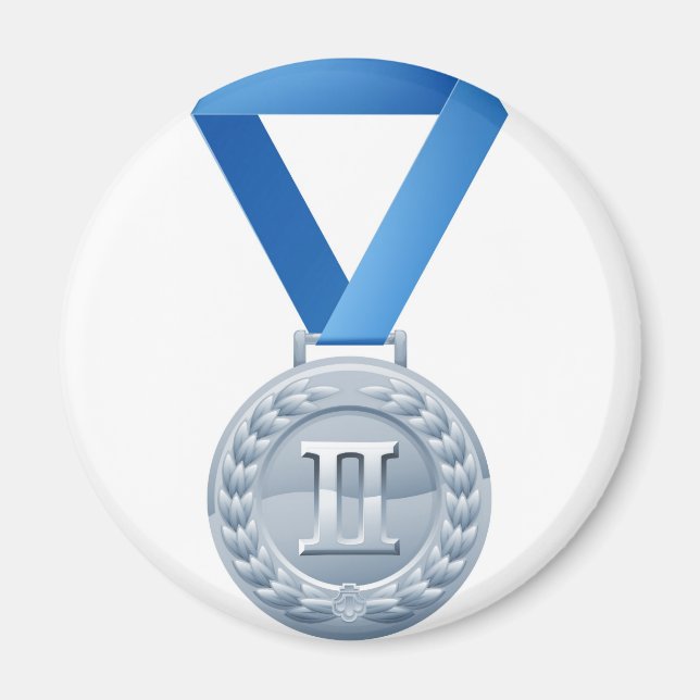 Imán Ilustracion de la medalla de plata (Frente)