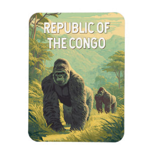 Imán Ilustración de la República del Congo Arte de Viaj