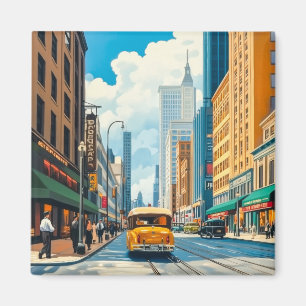 Imán Ilustracion de la revista City Streets