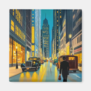 Imán Ilustracion de la revista City Streets