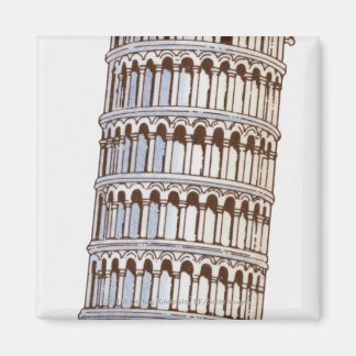 Imán Ilustracion de la Torre de Pisa