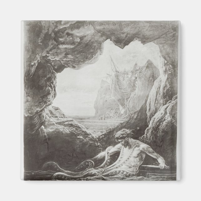 Imán Ilustracion de Les Travailleurs de la Mer (Frente)