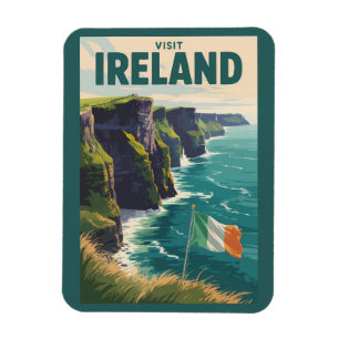 Imán Ilustración de los acantilados de Moher de Irlanda