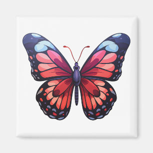 Imán ilustracion de mariposa personalizado