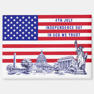 Imán ILUSTRACION de monumento a la bandera de Estados U