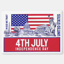 Imán ILUSTRACION de monumento a la bandera de Estados U