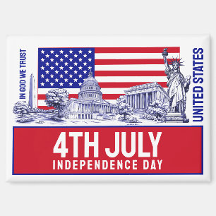 Imán ILUSTRACION de monumento a la bandera de Estados U