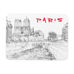 Imán Ilustracion de Notre Dame de París