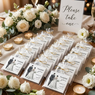 Imán Ilustracion de novias y novias favorece la boda