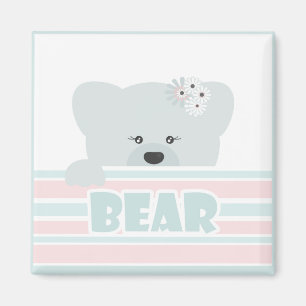 Imán Ilustracion de oso de peluche niños impresión infa