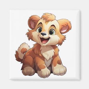 Imán ilustracion de oso personalizado