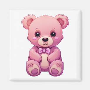Imán ilustracion de oso personalizado