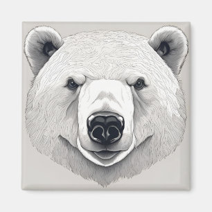 Imán Ilustración de oso polar