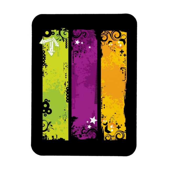 Imán Ilustracion de pancartas Grunge (Vertical)