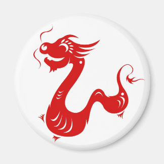 IMÁN ILUSTRACION DE PAPEL DE ZODIAC DRAGON CHINO