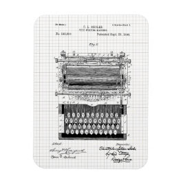 Imán Ilustración de patente de máquina de escribir anti