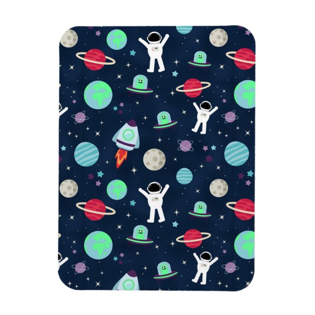 Imán Ilustracion de patrón de espacio (Vertical)