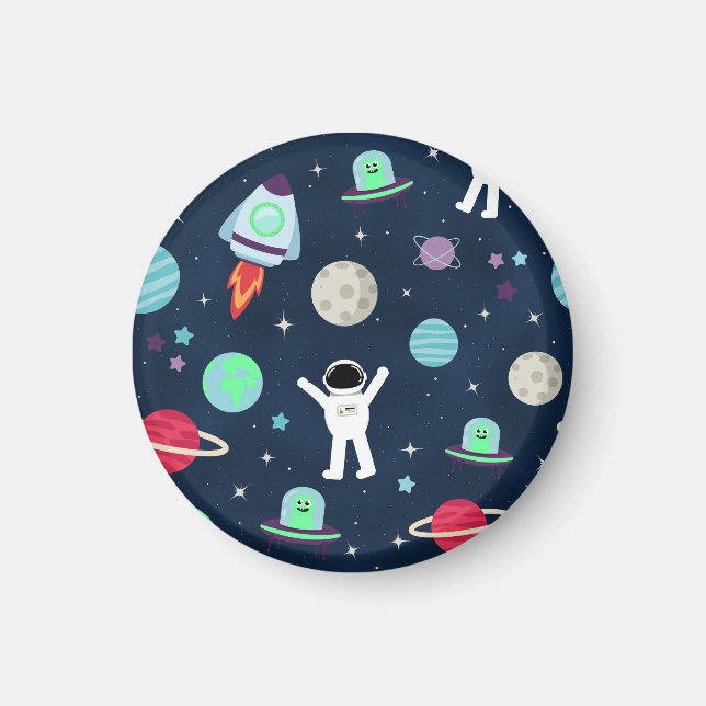 Imán Ilustracion de patrón de espacio (Frente)