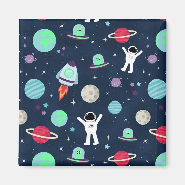 Imán Ilustración de patrón espacial (Frente)