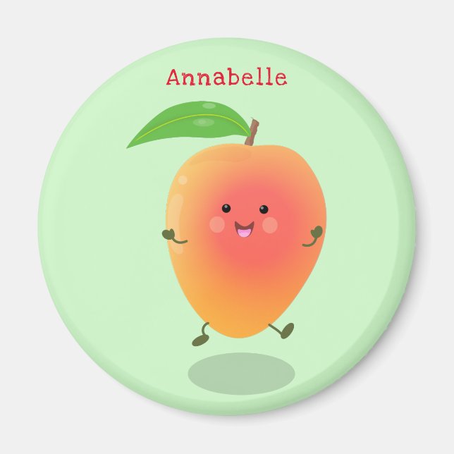 Imán Ilustracion de personalizado amarillo de mango ale (Frente)