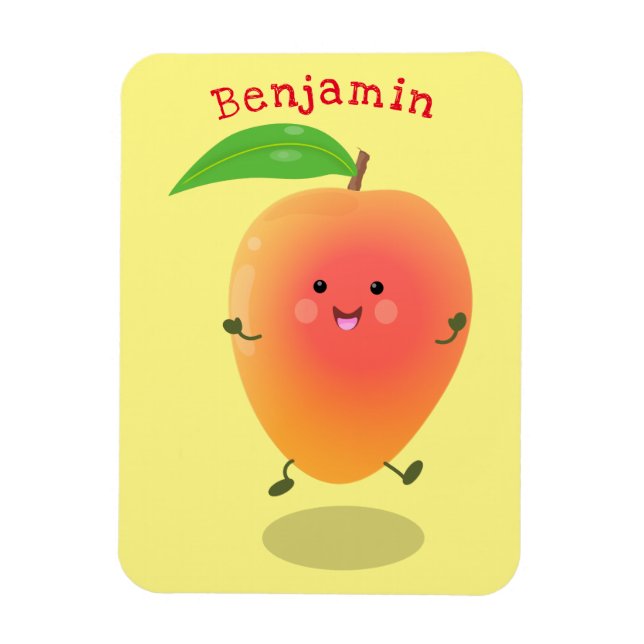 Imán Ilustracion de personalizado amarillo de mango ale (Vertical)
