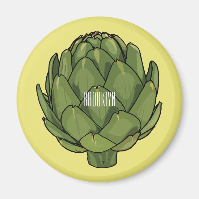 Imán Ilustracion de personalizado Artichoke (Frente)