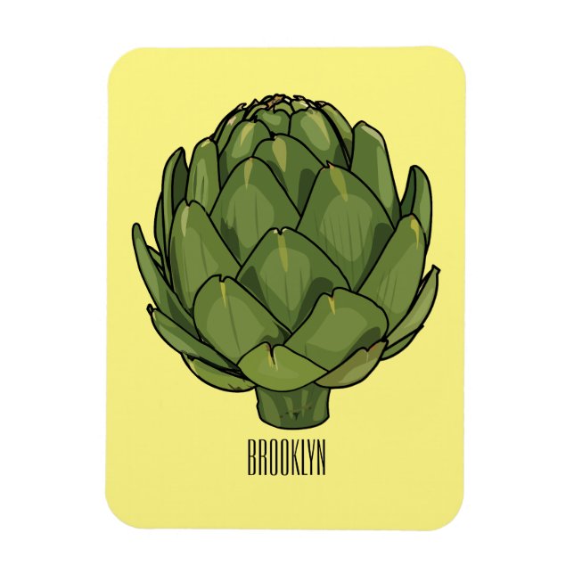 Imán Ilustracion de personalizado Artichoke (Vertical)