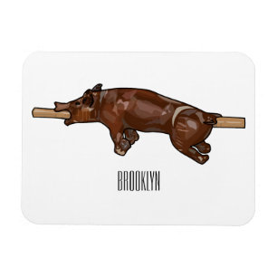Imán Ilustracion de personalizado asado de cerdo / cerd