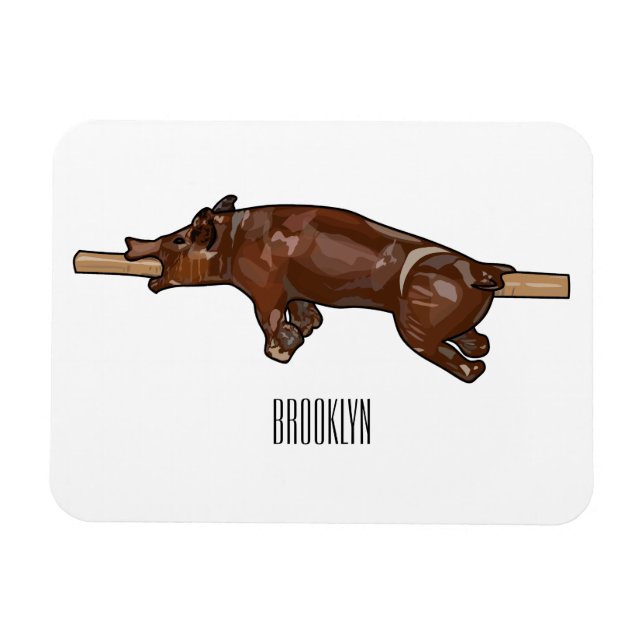 Imán Ilustracion de personalizado asado de cerdo / cerd (Horizontal)