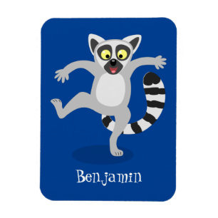 Imán Ilustracion de personalizado bailador de lémur de 