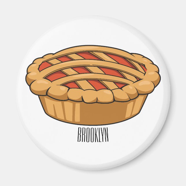 Imán Ilustracion de personalizado circular (Frente)