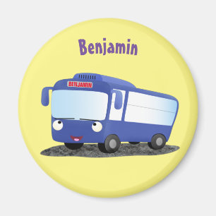 Imán Ilustracion de personalizado de autobús moderno az
