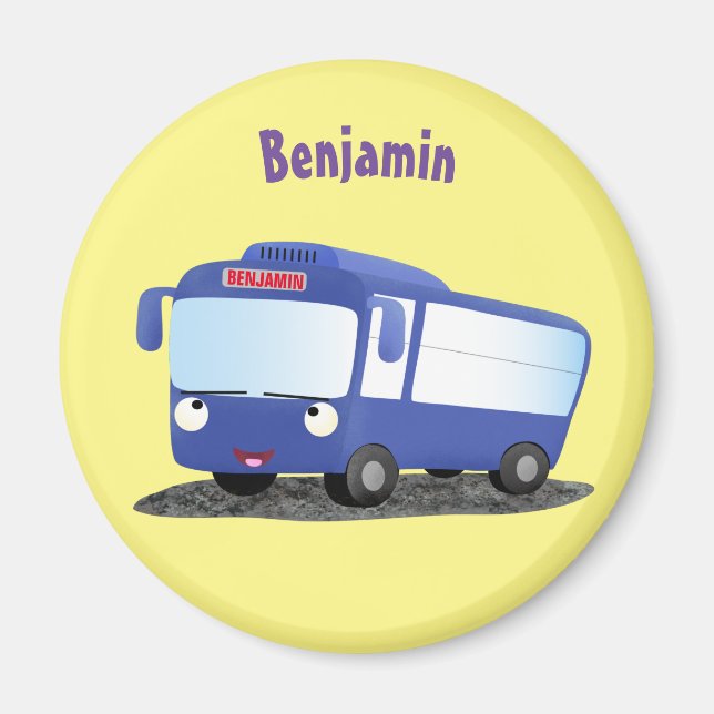Imán Ilustracion de personalizado de autobús moderno az (Frente)