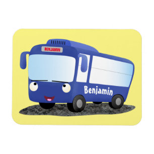 Imán Ilustracion de personalizado de autobús moderno az
