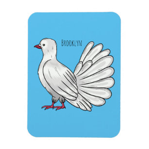 Imán Ilustracion de personalizado de ave de paloma silv