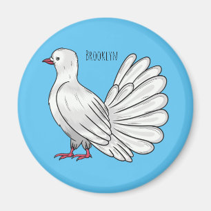 Imán Ilustracion de personalizado de ave de paloma silv