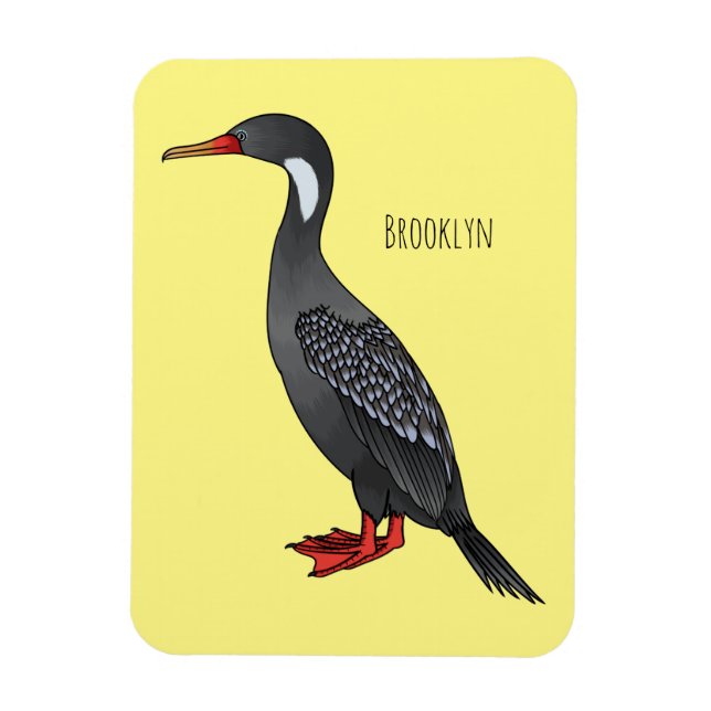 Imán Ilustracion de personalizado de aves cormoranes de (Vertical)