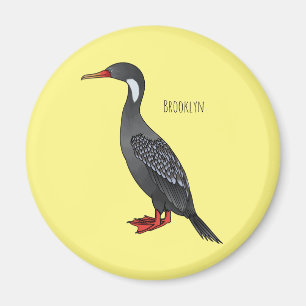 Imán Ilustracion de personalizado de aves cormoranes de