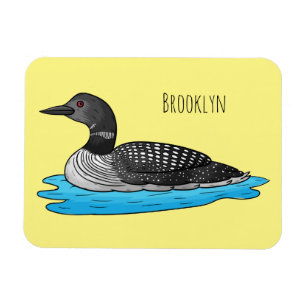 Imán Ilustracion de personalizado de aves de Loon