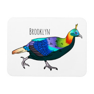 Imán Ilustracion de personalizado de aves monales del H
