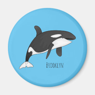 Imán Ilustracion de personalizado de ballenas asesina