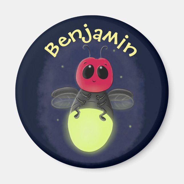 Imán Ilustracion de personalizado de bichos de iluminac (Frente)