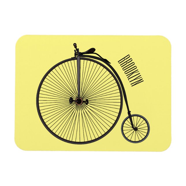 Imán Ilustracion de personalizado de bicicletas de alta (Horizontal)