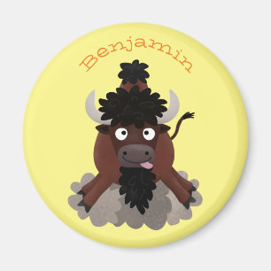 Imán Ilustracion de personalizado de bisontes búfalos d